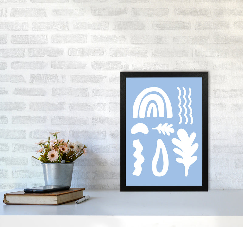 Abstract Happy Shapes Art Print by Seven Trees Design A3 White Frame