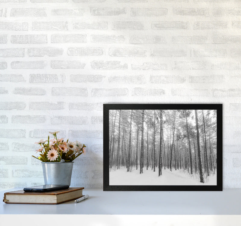 Let it snow forest Art Print by Seven Trees Design A3 White Frame