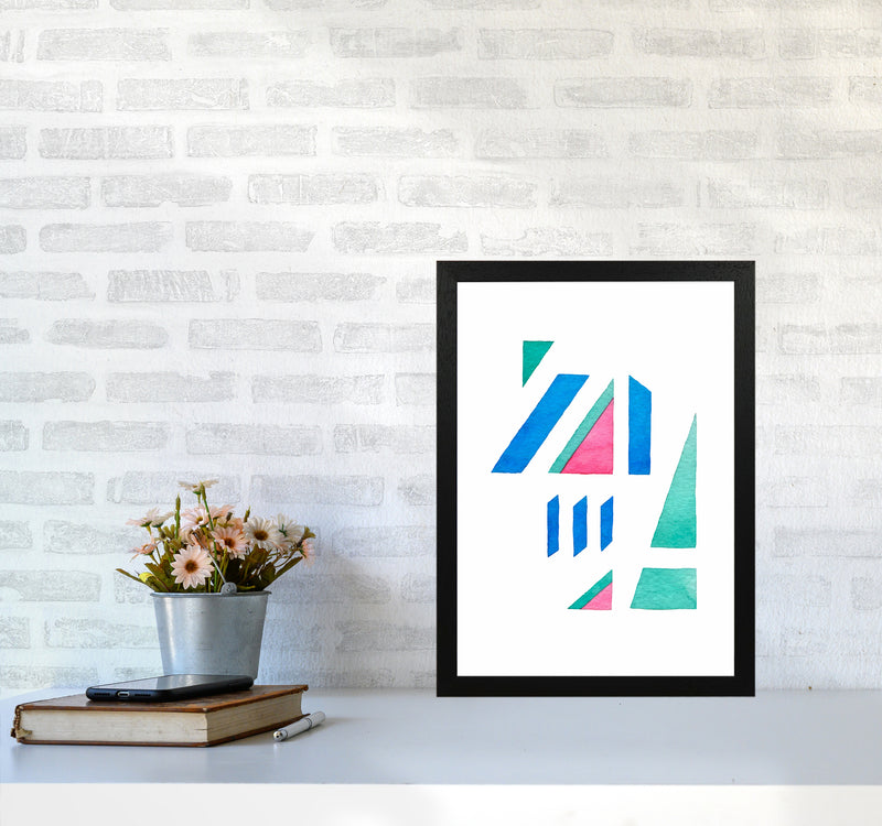 Modern Abstract Watercolor Art Print by Seven Trees Design A3 White Frame