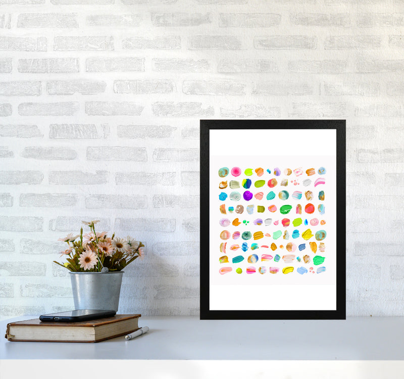 Painting Paradise Abstract Art Print by Seven Trees Design A3 White Frame
