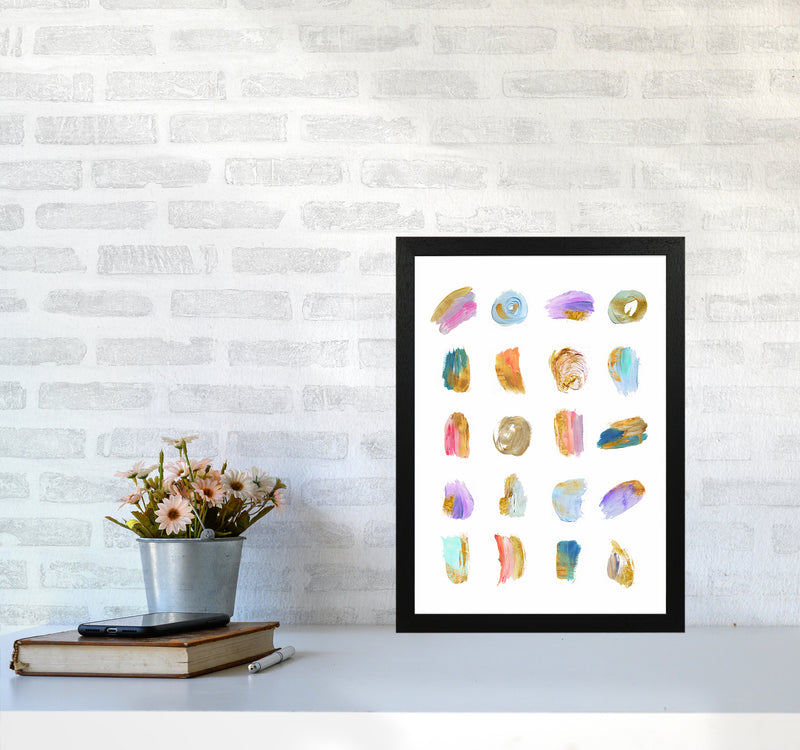 Painting Strokes Abstract Art Print by Seven Trees Design A3 White Frame