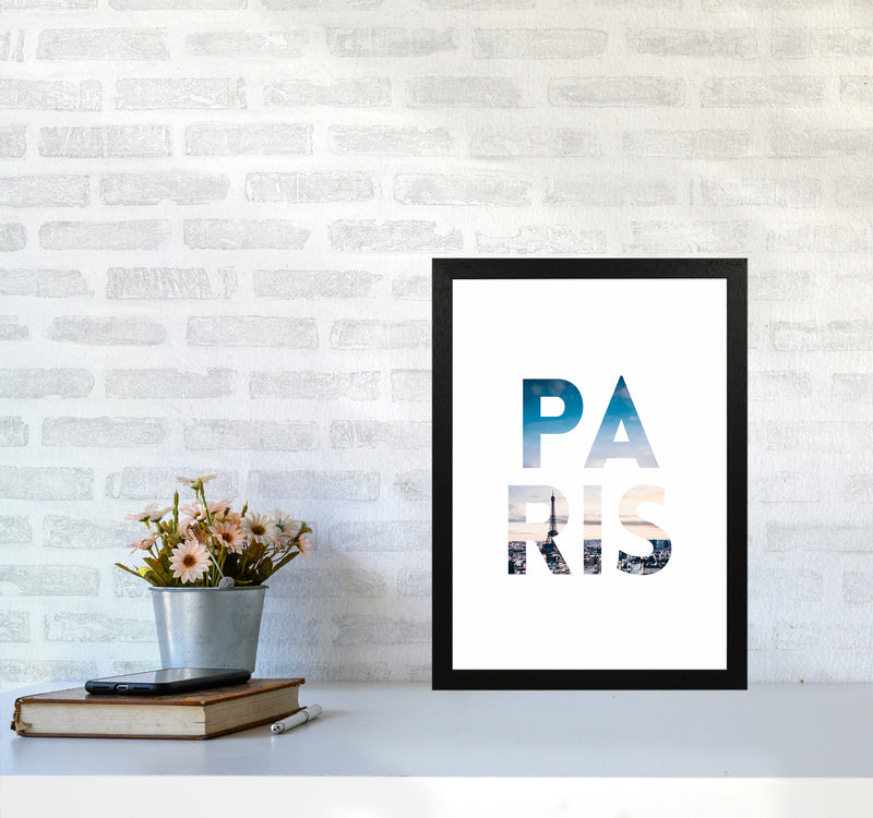 Paris Collage Letters Art Print by Seven Trees Design A3 White Frame