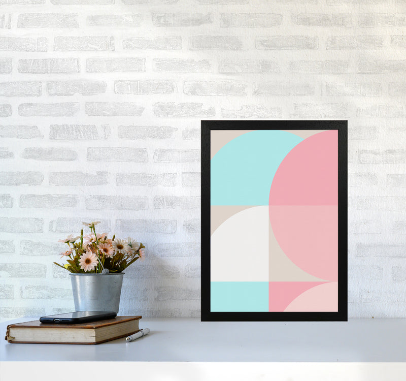 Scandinavian Shapes II Abstract Art Print by Seven Trees Design A3 White Frame