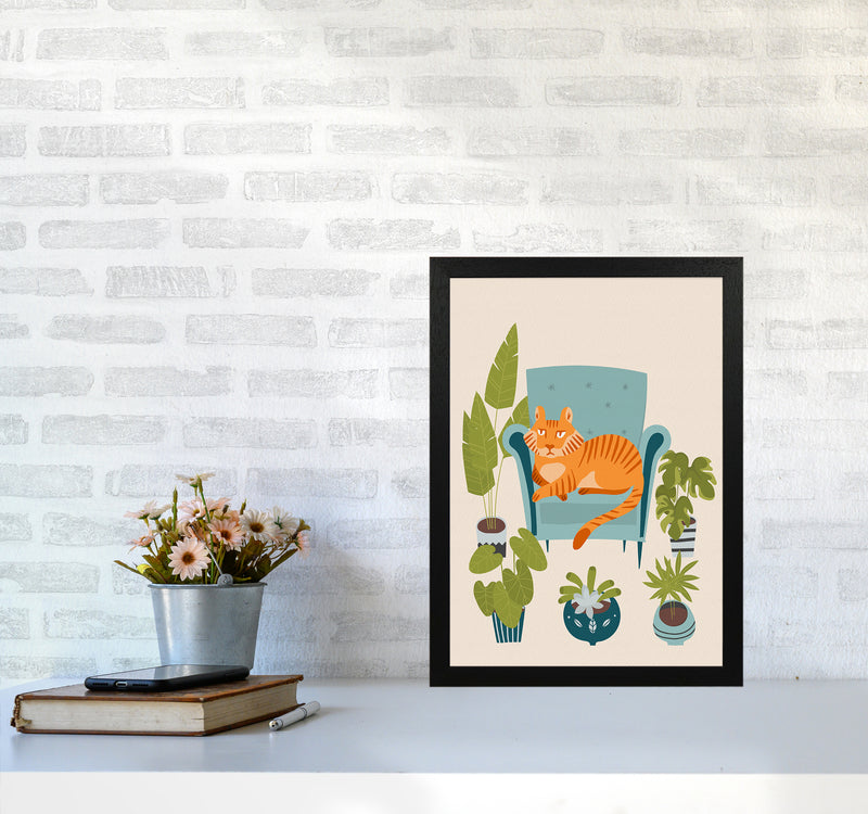 The Tiger of the city Art Print by Seven Trees Design A3 White Frame