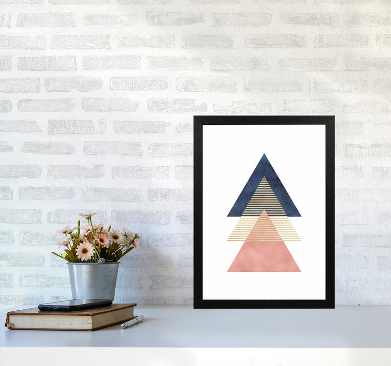 The Triangles Art Print by Seven Trees Design A3 White Frame