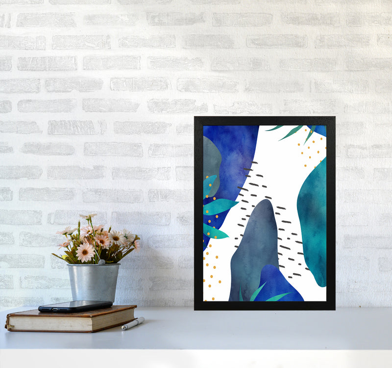 Watercolor Abstract Jungle Art Print by Seven Trees Design A3 White Frame