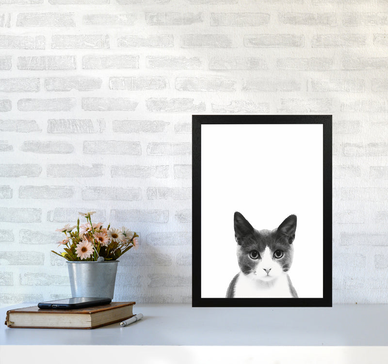 Watercolor Cat Art Print by Seven Trees Design A3 White Frame