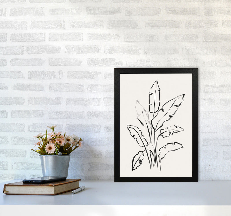 Banana Leafs Drawing Art Print by Seven Trees Design A3 White Frame