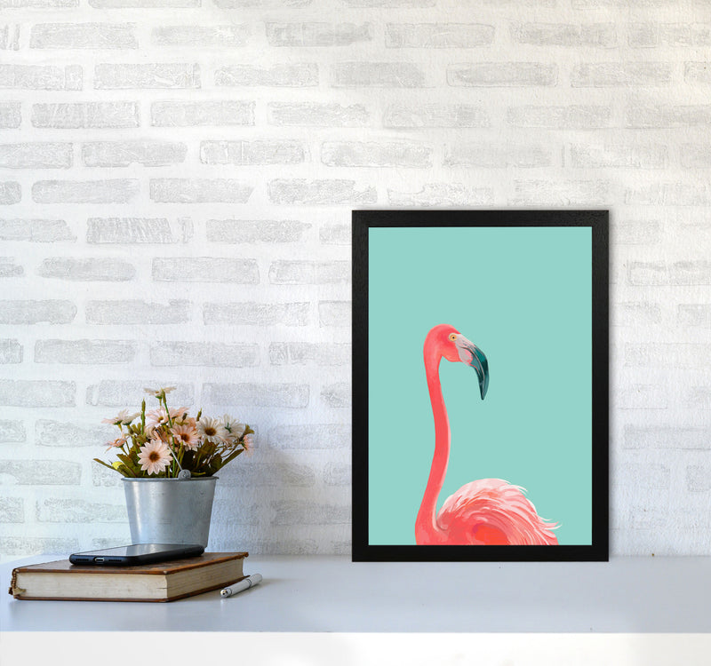Flamingo In The Sky Art Print by Seven Trees Design A3 White Frame
