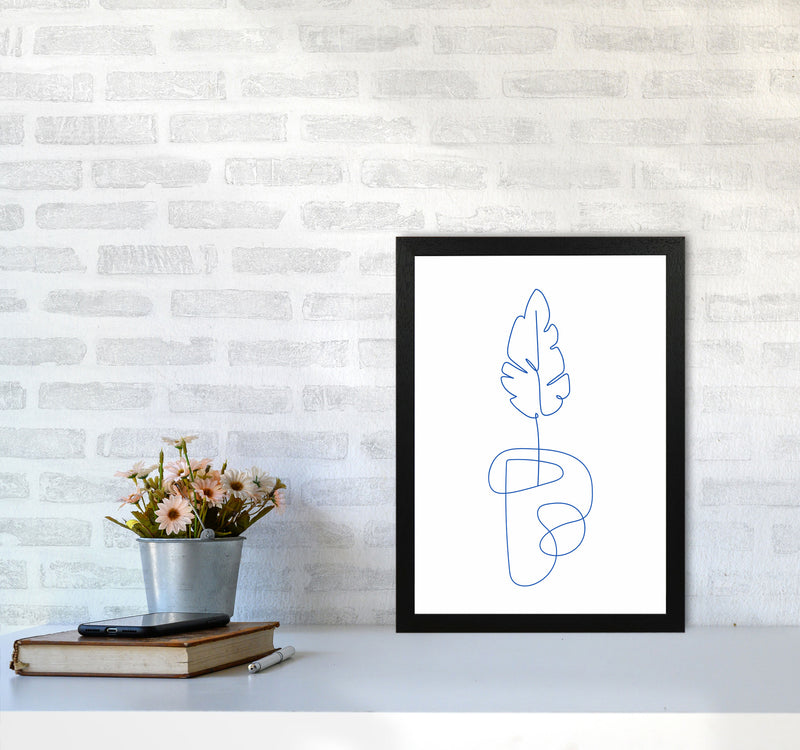 One Line Botanical Art Print by Seven Trees Design A3 White Frame