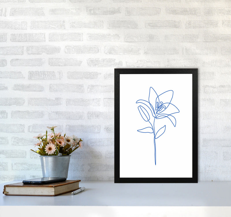 One Line Flower II Art Print by Seven Trees Design A3 White Frame