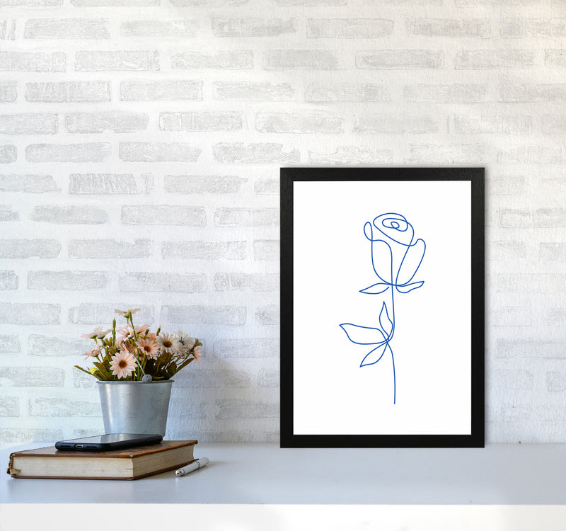 One Line Flower Art Print by Seven Trees Design A3 White Frame