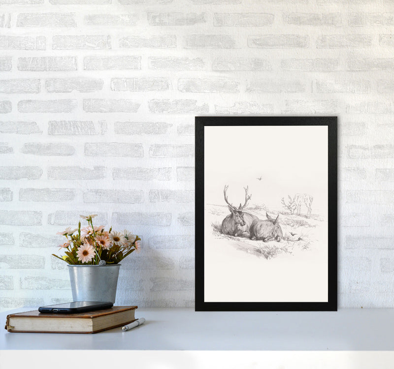 Reindeer Chilling Art Print by Seven Trees Design A3 White Frame
