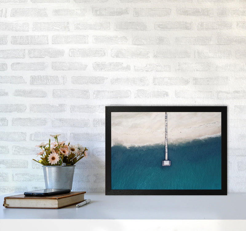 The bay from the sky Art Print by Seven Trees Design A3 White Frame