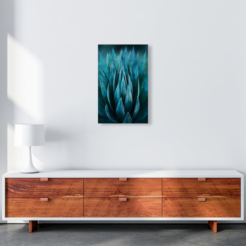 Blue Succulent Art Print by Seven Trees Design A3 Canvas