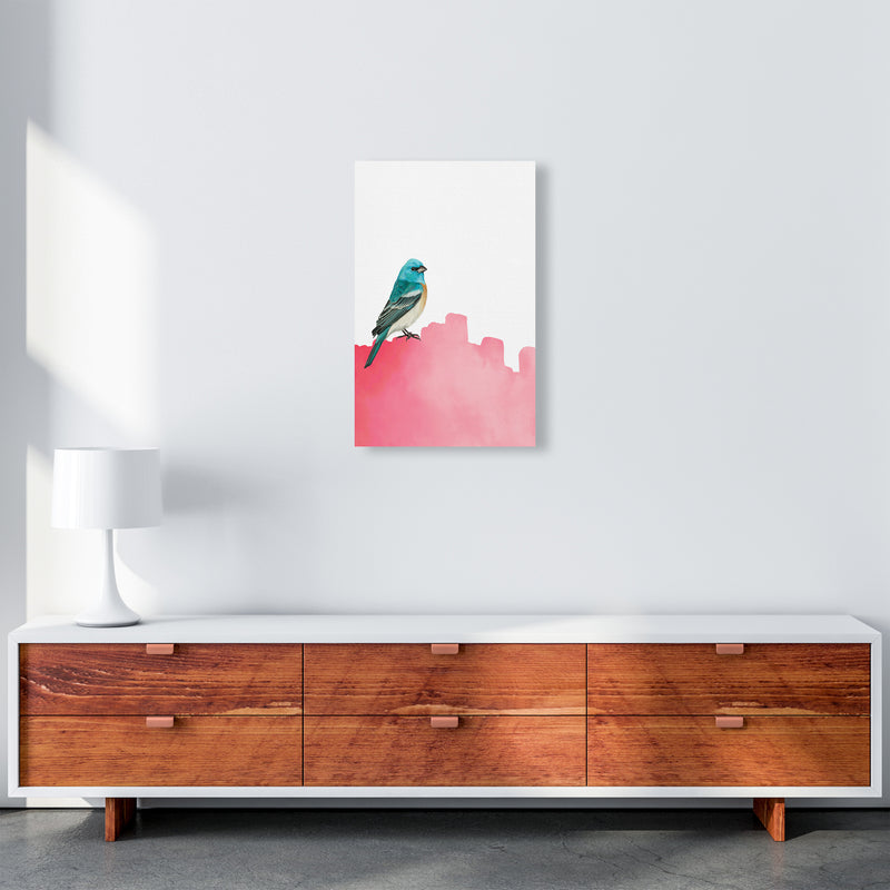 Bird Pink Art Print by Seven Trees Design A3 Canvas