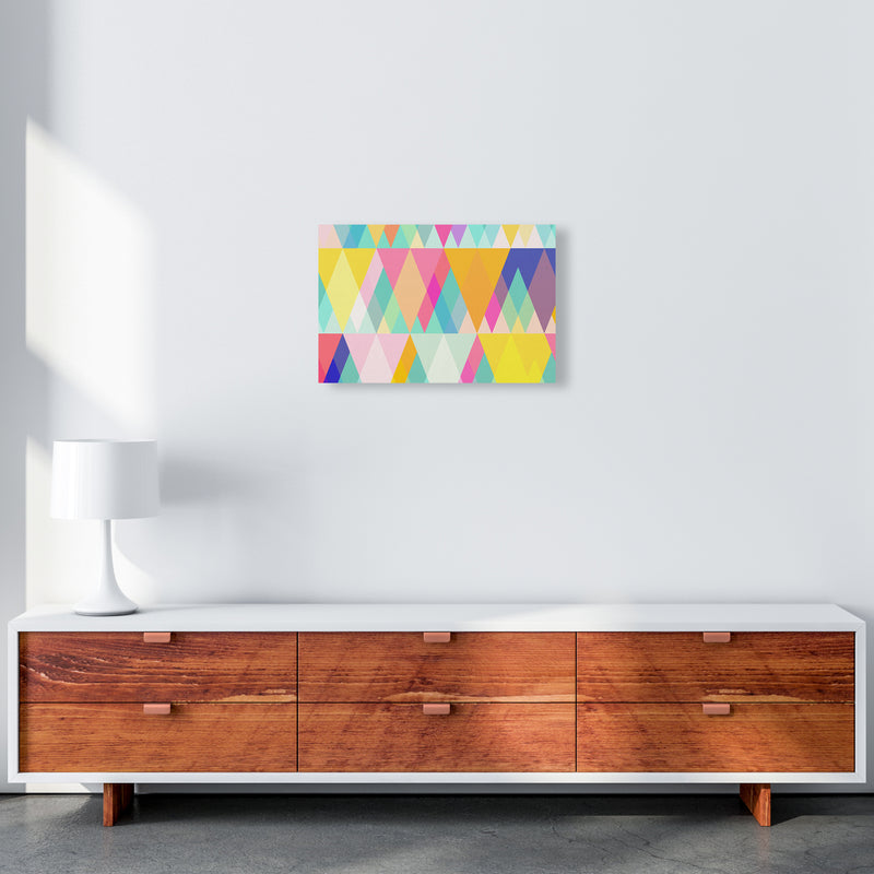 Happy Geometry Abstract Art Print by Seven Trees Design A3 Canvas