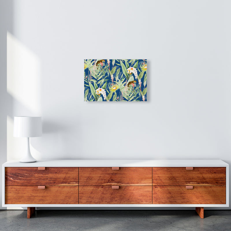 Leopard & Flowers Art Print by Seven Trees Design A3 Canvas