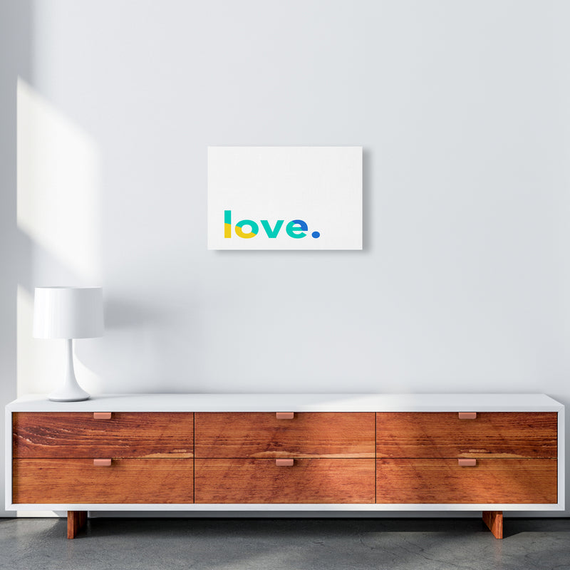 Love In Colors Quote Art Print by Seven Trees Design A3 Canvas