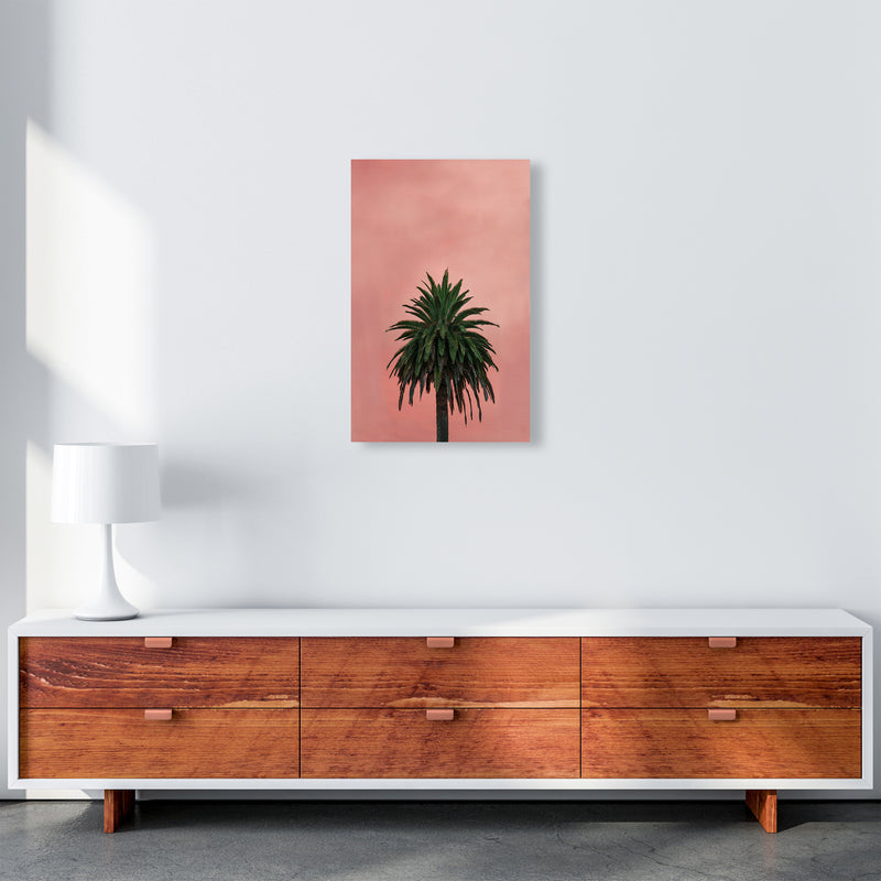 Pink Palm Abstract Art Print by Seven Trees Design A3 Canvas