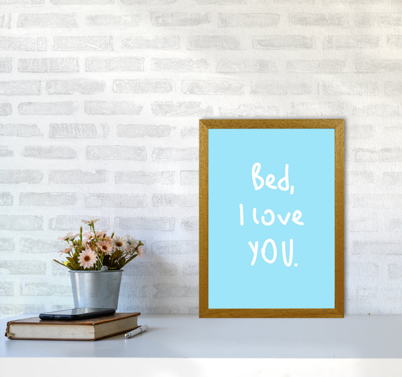 Bed I Love You Quote Art Print by Seven Trees Design A3 Print Only