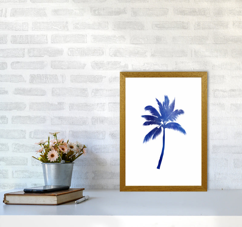 Blue Palm Tree Art Print by Seven Trees Design A3 Print Only