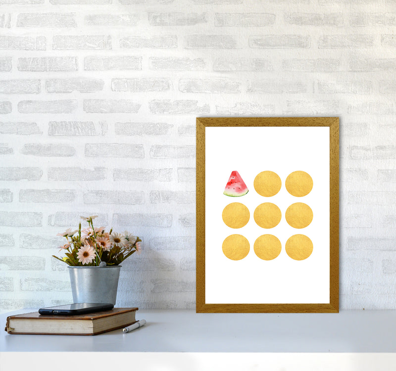 Gold Watermelon Kitchen Art Print by Seven Trees Design A3 Print Only