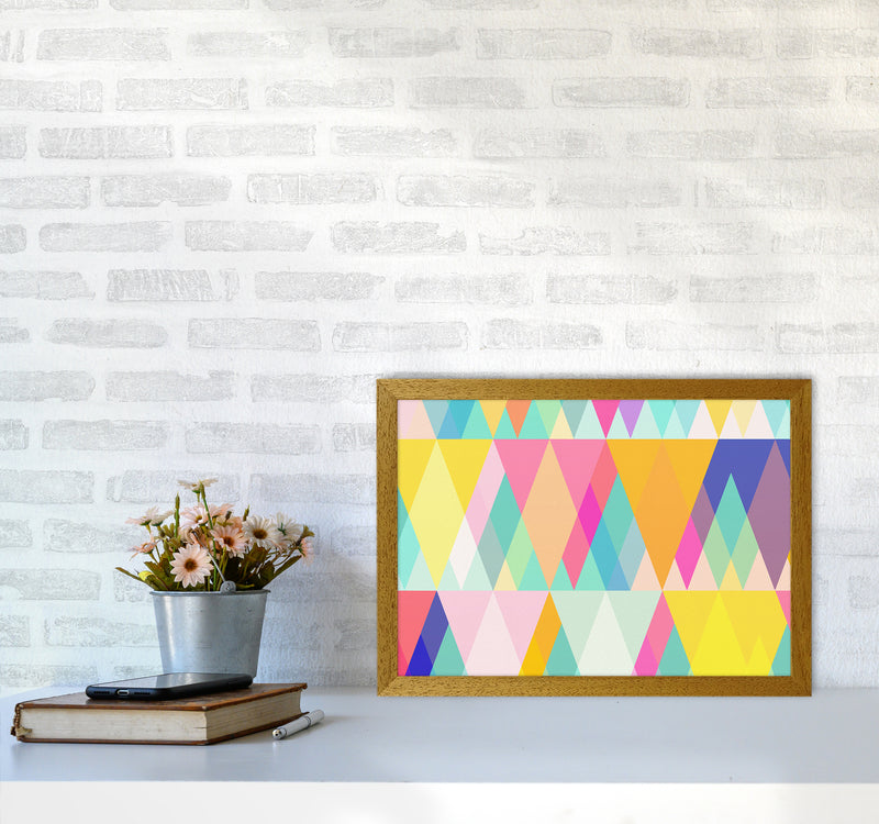 Happy Geometry Abstract Art Print by Seven Trees Design A3 Print Only