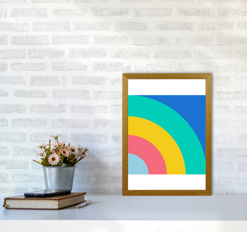 Happy shapes II Rainbow Art Print by Seven Trees Design A3 Print Only