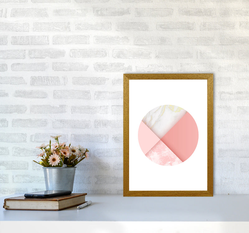 Pink Marble Circle III Abstract Art Print by Seven Trees Design A3 Print Only