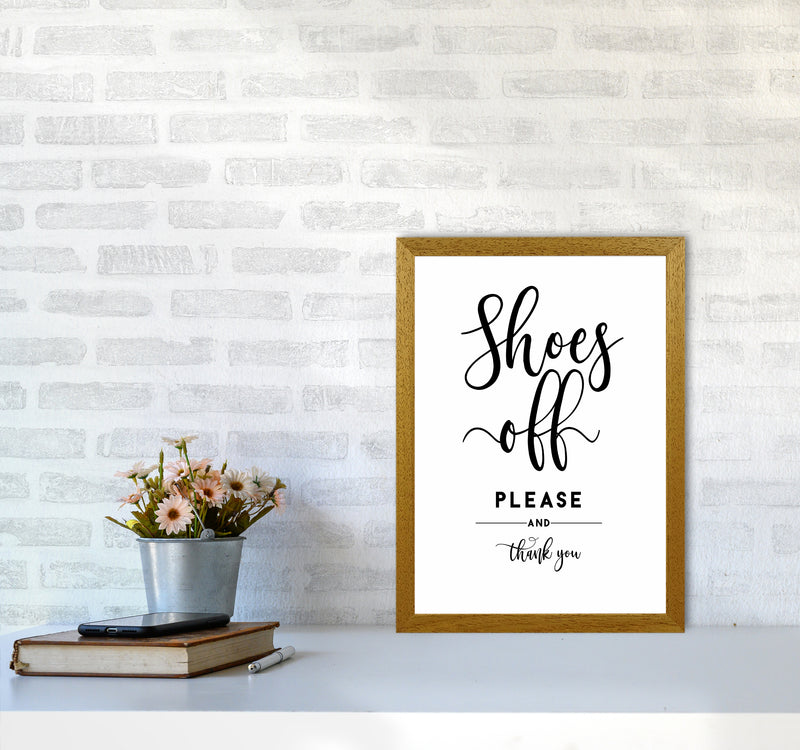 Shoes Off Quote Art Print by Seven Trees Design A3 Print Only