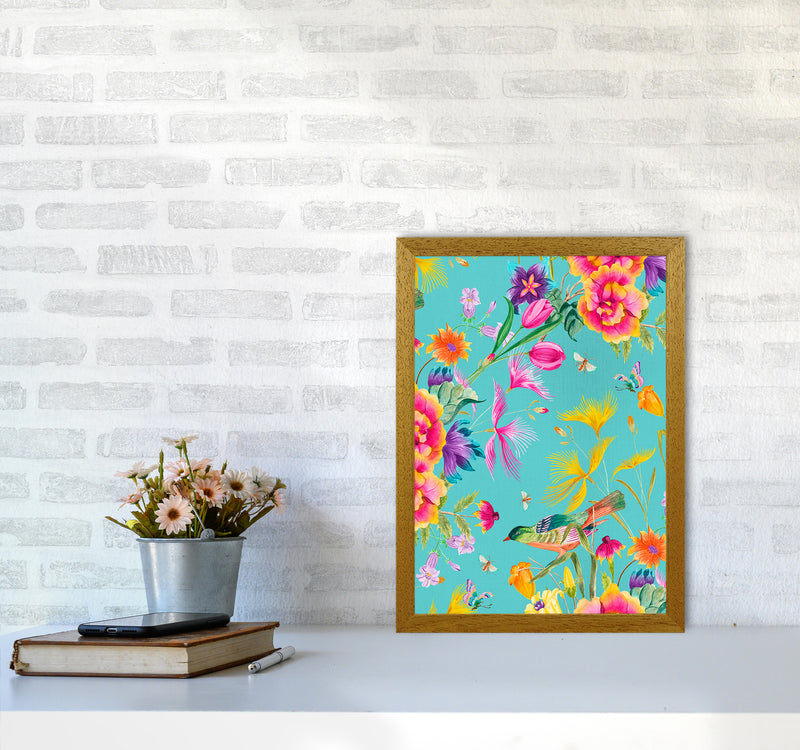 Spring Joy in blue Floral Art Print by Seven Trees Design A3 Print Only