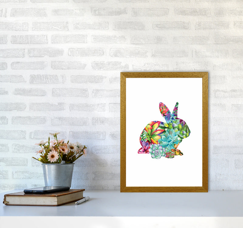 Succulents Bunny Animal Art Print by Seven Trees Design A3 Print Only
