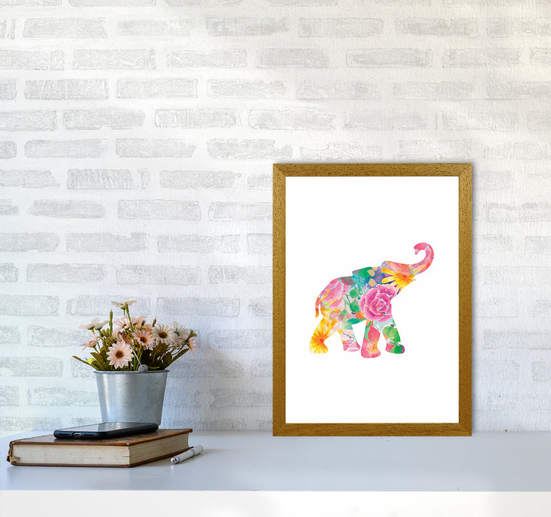 The Floral Elephant Animal Art Print by Seven Trees Design A3 Print Only