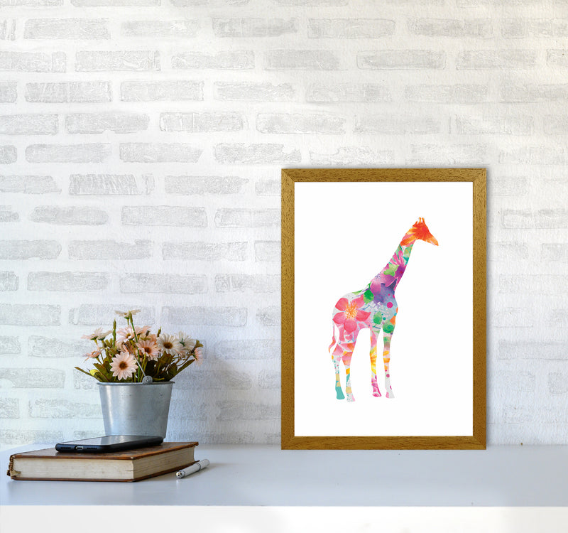 The Floral Giraffe Animal Art Print by Seven Trees Design A3 Print Only