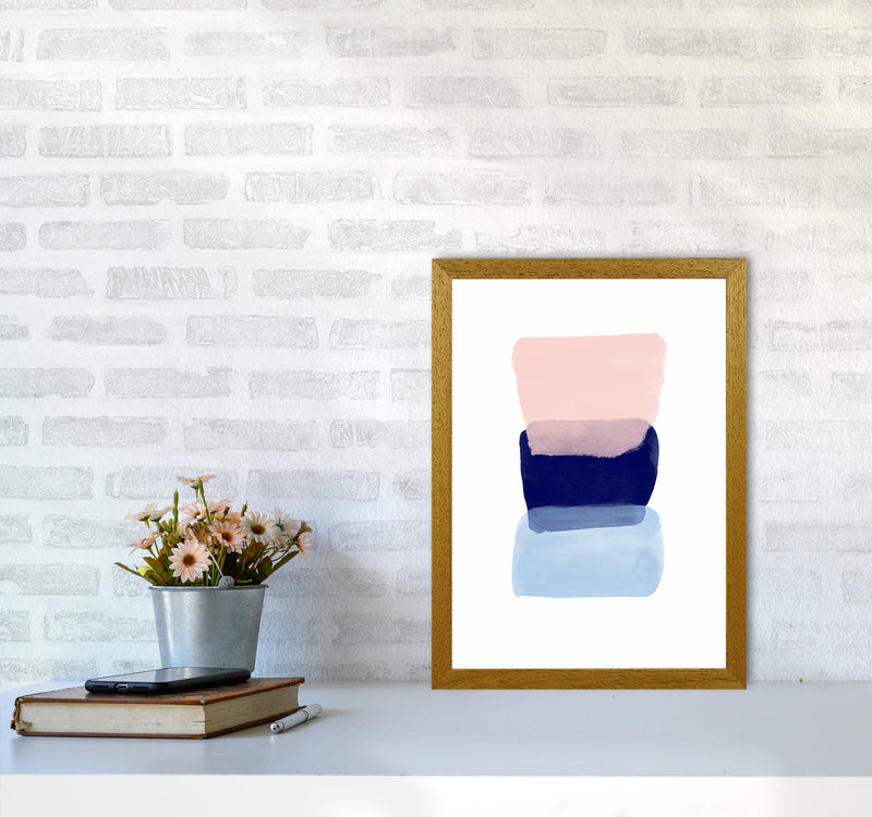 Three Colors Strokes Abstract Art Print by Seven Trees Design A3 Print Only