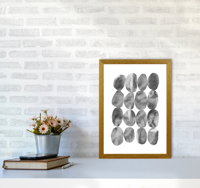 Watercolor Grey Stones Art Print by Seven Trees Design A3 Print Only