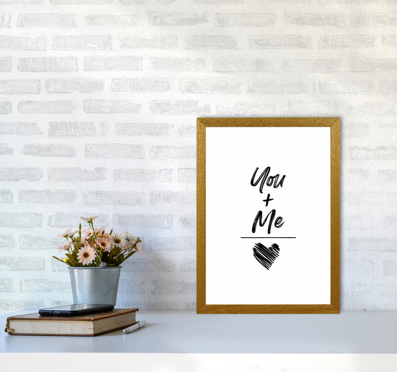 You And Me Quote Art Print by Seven Trees Design A3 Print Only
