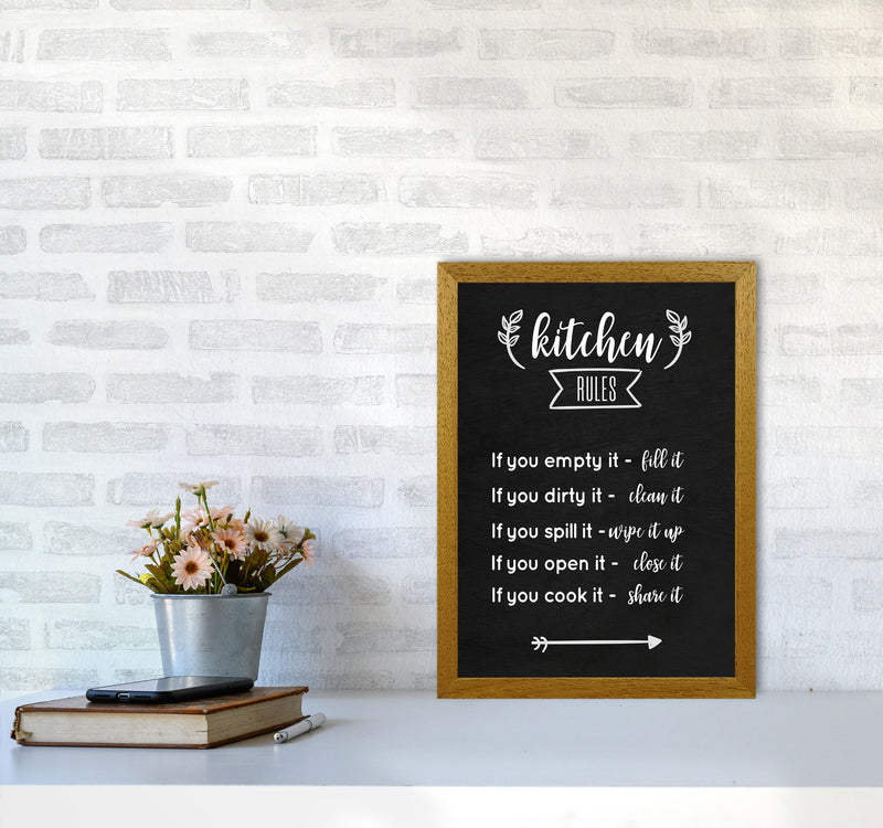 Kitchen rules Art Print by Seven Trees Design A3 Print Only