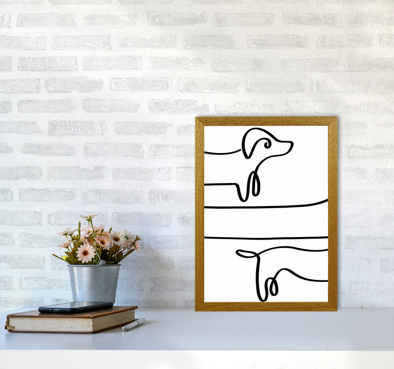 One Line dachshund Art Print by Seven Trees Design A3 Print Only