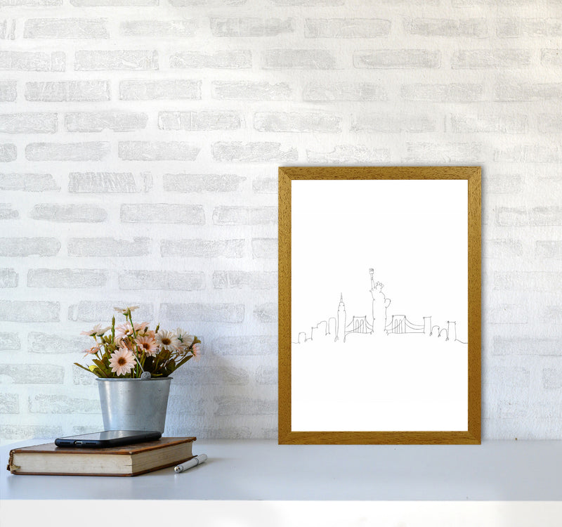 One Line New York Art Print by Seven Trees Design A3 Print Only