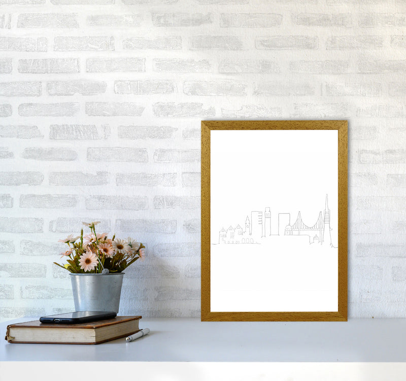 One Line San Francisco Art Print by Seven Trees Design A3 Print Only