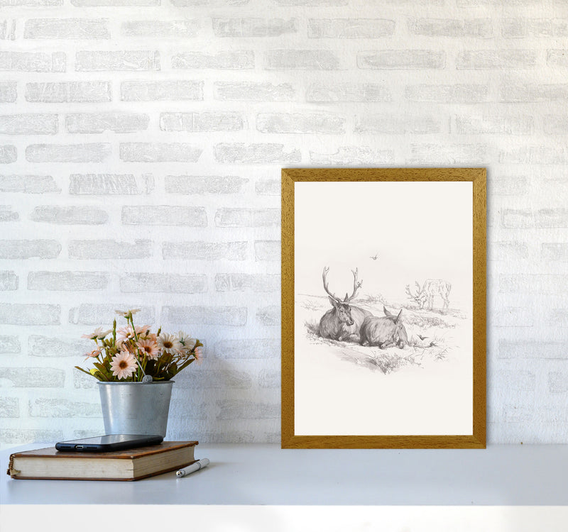 Reindeer Chilling Art Print by Seven Trees Design A3 Print Only