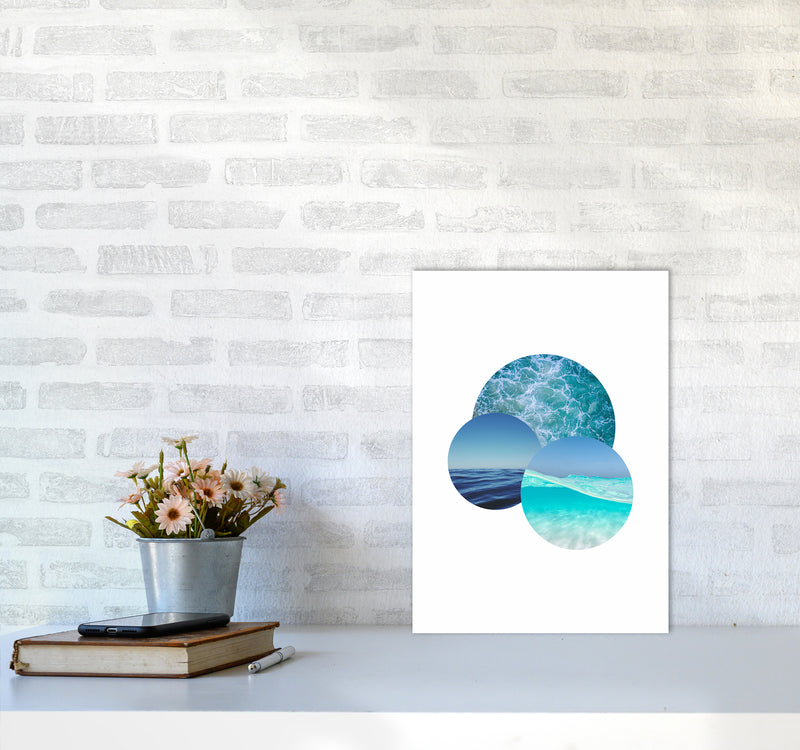 Ocean Planets Art Print by Seven Trees Design A3 Black Frame