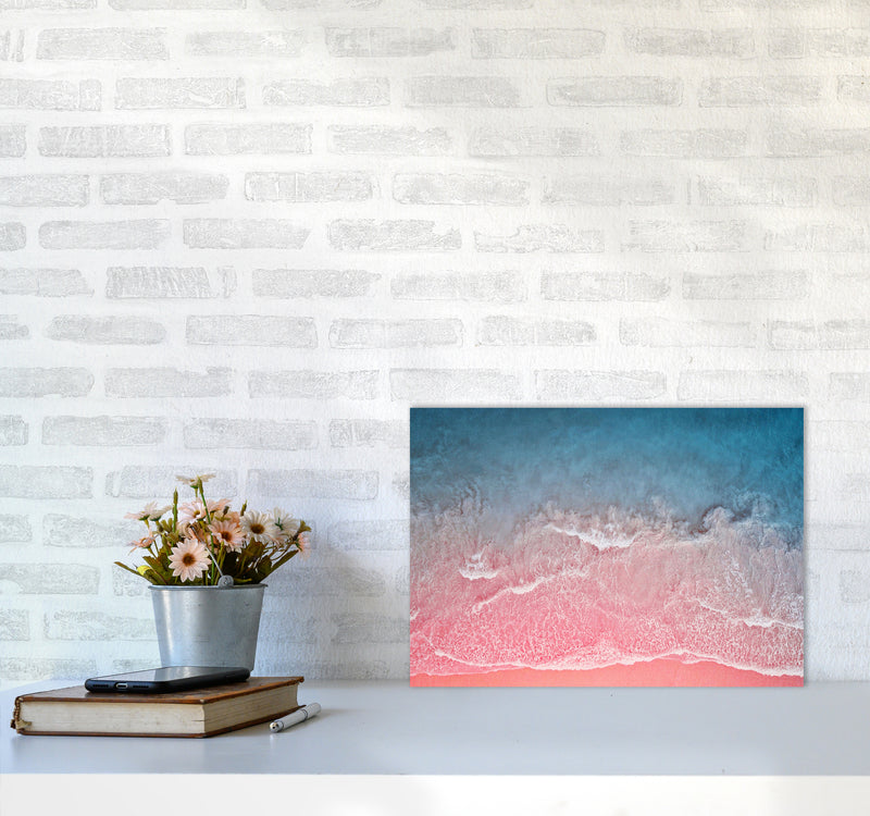 The Pink Ocean Photography Art Print by Seven Trees Design A3 Black Frame