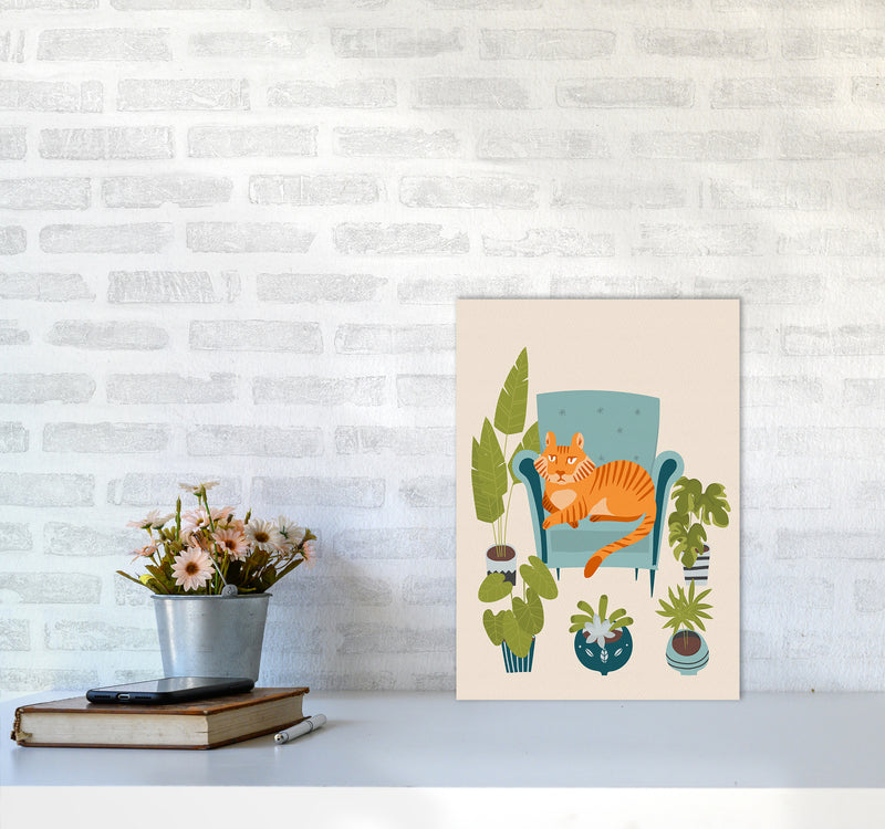 The Tiger of the city Art Print by Seven Trees Design A3 Black Frame