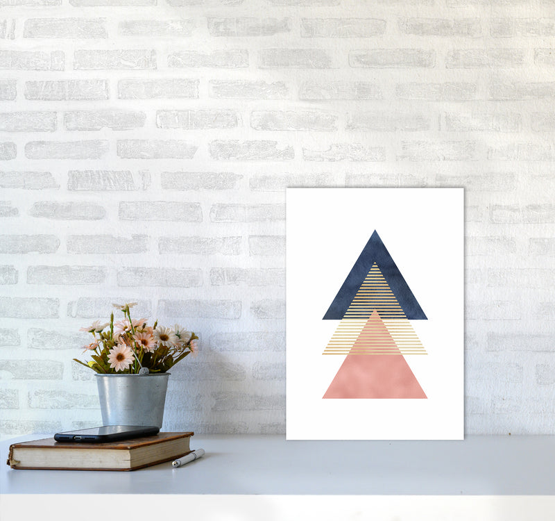 The Triangles Art Print by Seven Trees Design A3 Black Frame