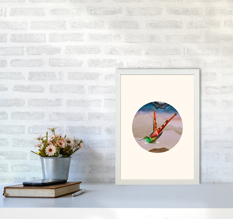 Bird Collage I Art Print by Seven Trees Design A3 Oak Frame