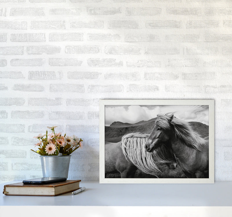 Horses In The Sky Photography Art Print by Seven Trees Design A3 Oak Frame