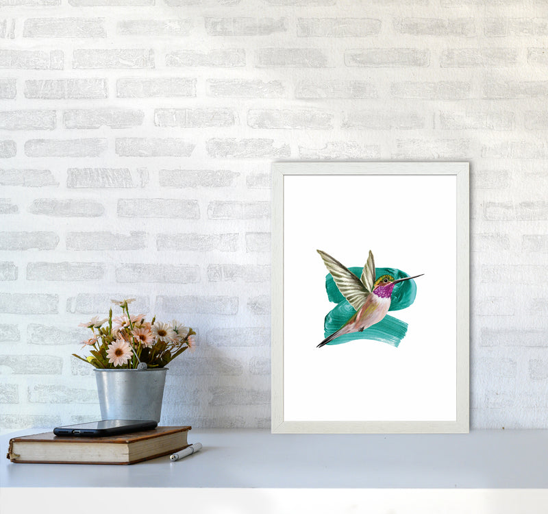 Modern Humingbird I Art Print by Seven Trees Design A3 Oak Frame